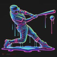 Ice Cream Drip Baseball Bat Baseball Player USA-Made Doggie Bandana thumb 2