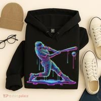 Ice Cream Drip Baseball Bat Baseball Player Hoodie thumb 4