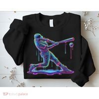 Ice Cream Drip Baseball Bat Baseball Player Sweatshirt thumb 2