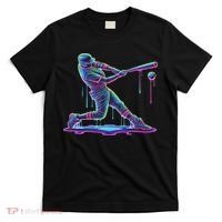 Ice Cream Drip Baseball Bat Baseball Player T-Shirt thumb 0