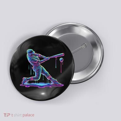 Ice Cream Drip Baseball Bat Baseball Player Button