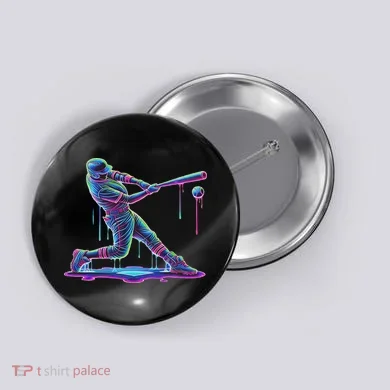 Ice Cream Drip Baseball Bat Baseball Player Button