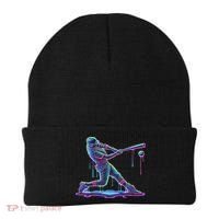 Ice Cream Drip Baseball Bat Baseball Player Beanie thumb 0
