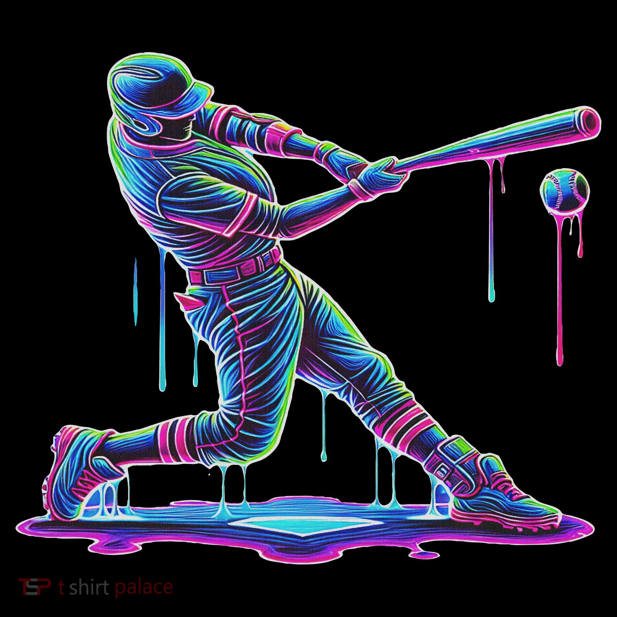 Ice Cream Drip Baseball Bat Baseball Player Pajama Set