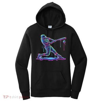 Ice Cream Drip Baseball Bat Baseball Player Women's Hoodie