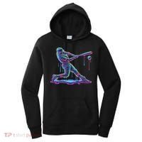 Ice Cream Drip Baseball Bat Baseball Player Women's Hoodie thumb 0