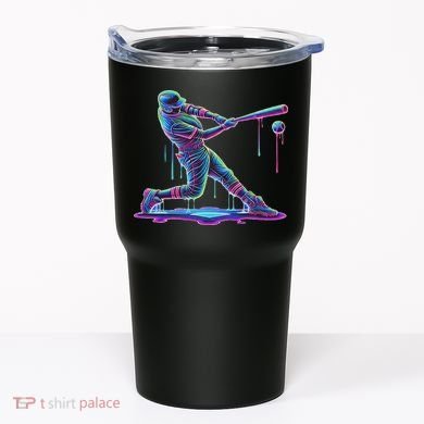 Ice Cream Drip Baseball Bat Baseball Player Tumbler