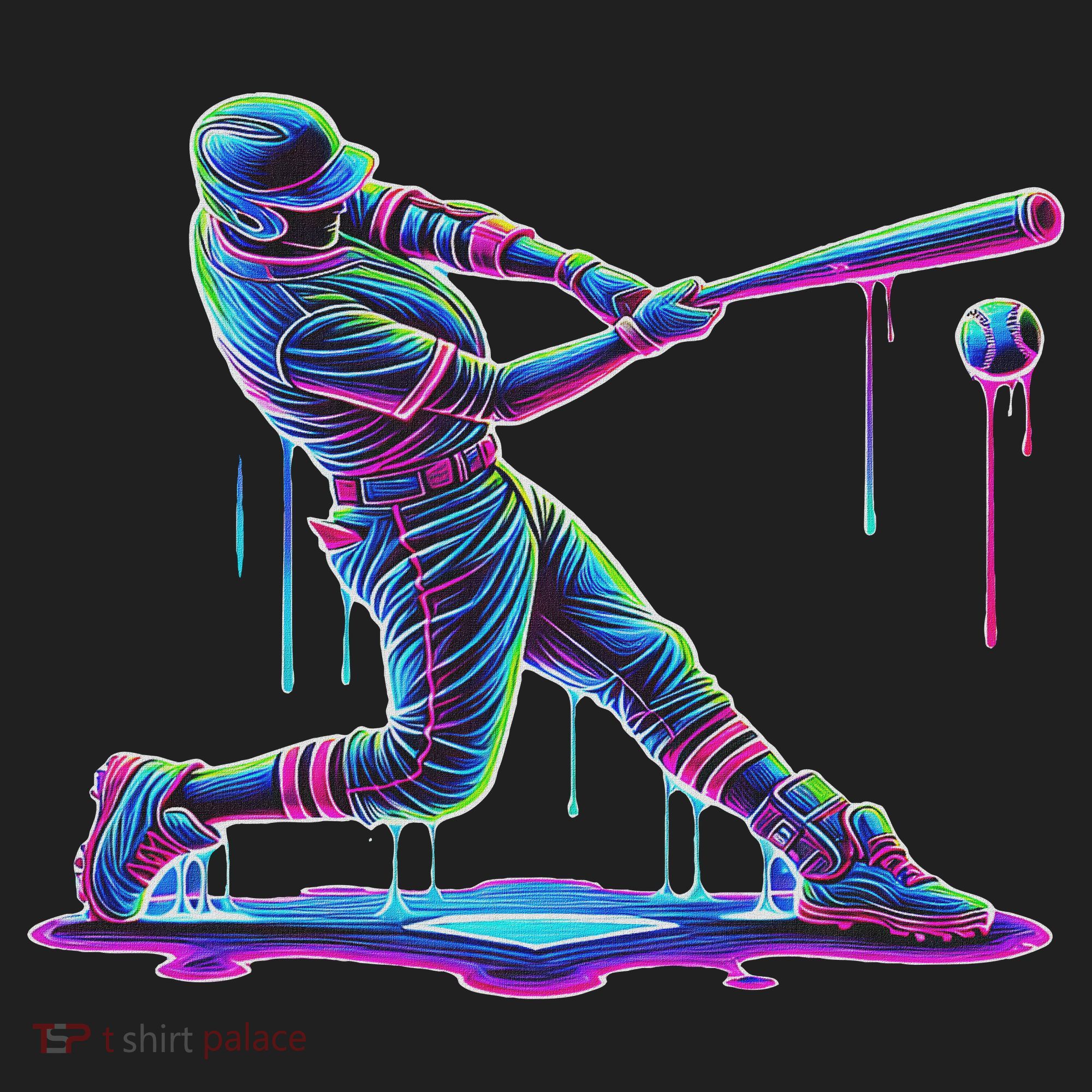 Ice Cream Drip Baseball Bat Baseball Player Tumbler