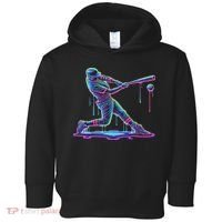 Ice Cream Drip Baseball Bat Baseball Player Toddler Hoodie thumb 0