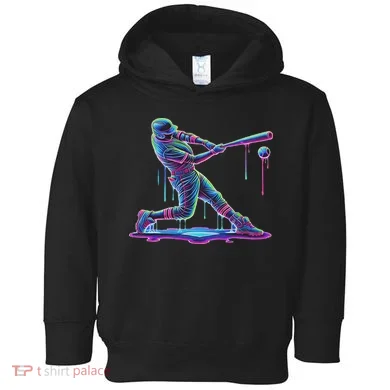 Ice Cream Drip Baseball Bat Baseball Player Toddler Hoodie