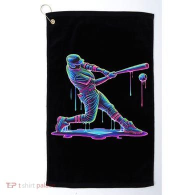 Ice Cream Drip Baseball Bat Baseball Player Golf Towel