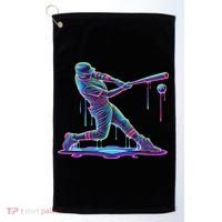 Ice Cream Drip Baseball Bat Baseball Player Golf Towel thumb 0