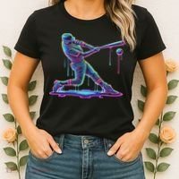 Ice Cream Drip Baseball Bat Baseball Player Women's T-Shirt thumb 2