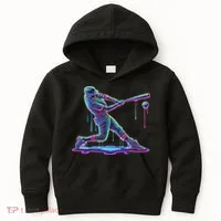 Ice Cream Drip Baseball Bat Baseball Player Kids Hoodie thumb 0