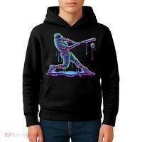Ice Cream Drip Baseball Bat Baseball Player Kids Hoodie thumb 4