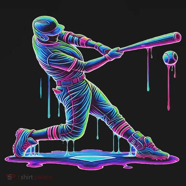 Ice Cream Drip Baseball Bat Baseball Player Kids Long Sleeve Shirt