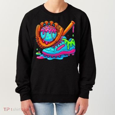 Ice Cream Drip Baseball Stuff Baseball Dripping For Women's Sweatshirt
