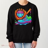Ice Cream Drip Baseball Stuff Baseball Dripping For Women's Sweatshirt thumb 0