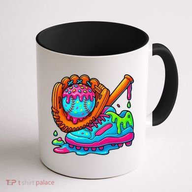 Ice Cream Drip Baseball Stuff Baseball Dripping For Coffee Mug back