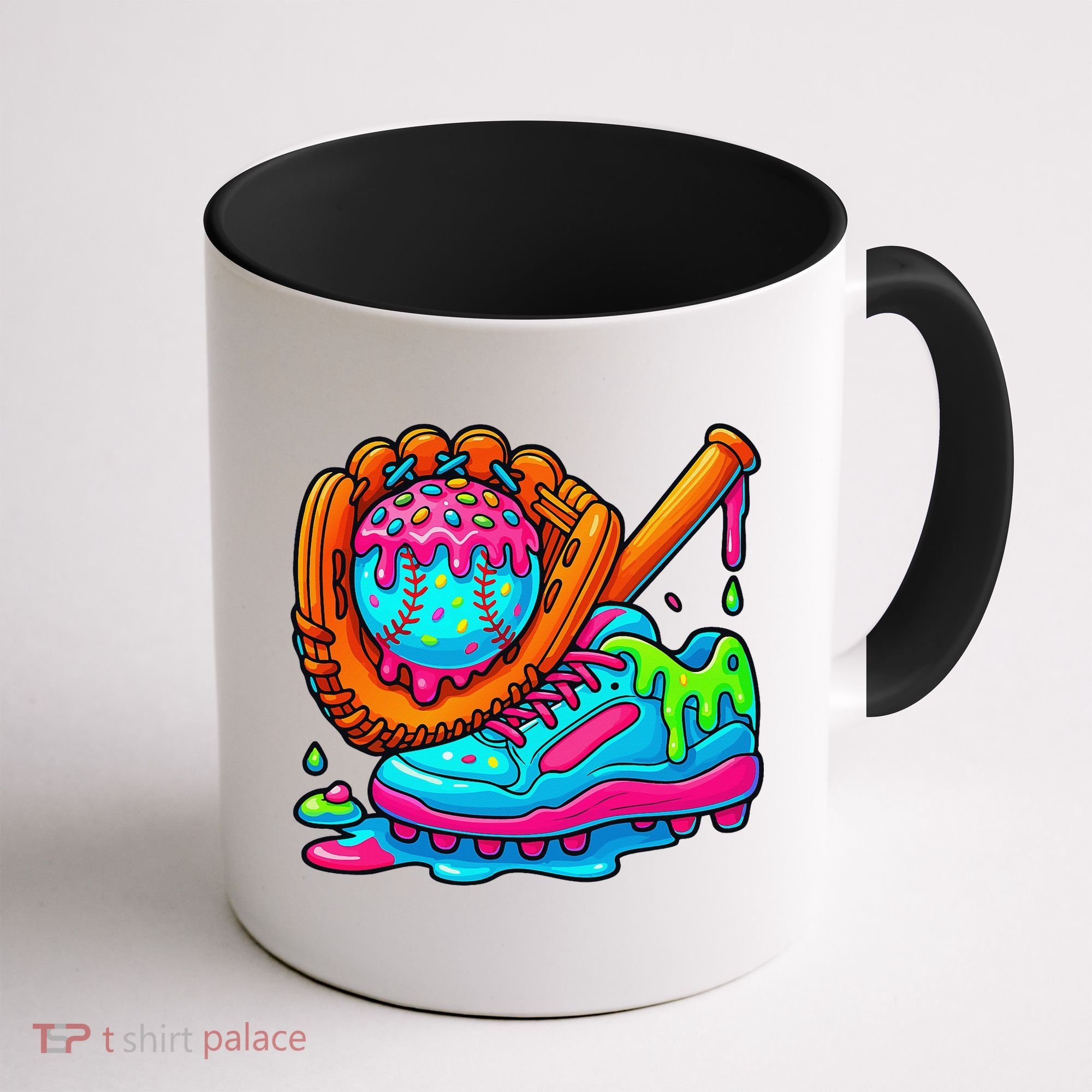 Ice Cream Drip Baseball Stuff Baseball Dripping For Coffee Mug