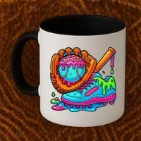 Ice Cream Drip Baseball Stuff Baseball Dripping For Coffee Mug thumb 2