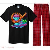 Ice Cream Drip Baseball Stuff Baseball Dripping For Pajama Set thumb 0