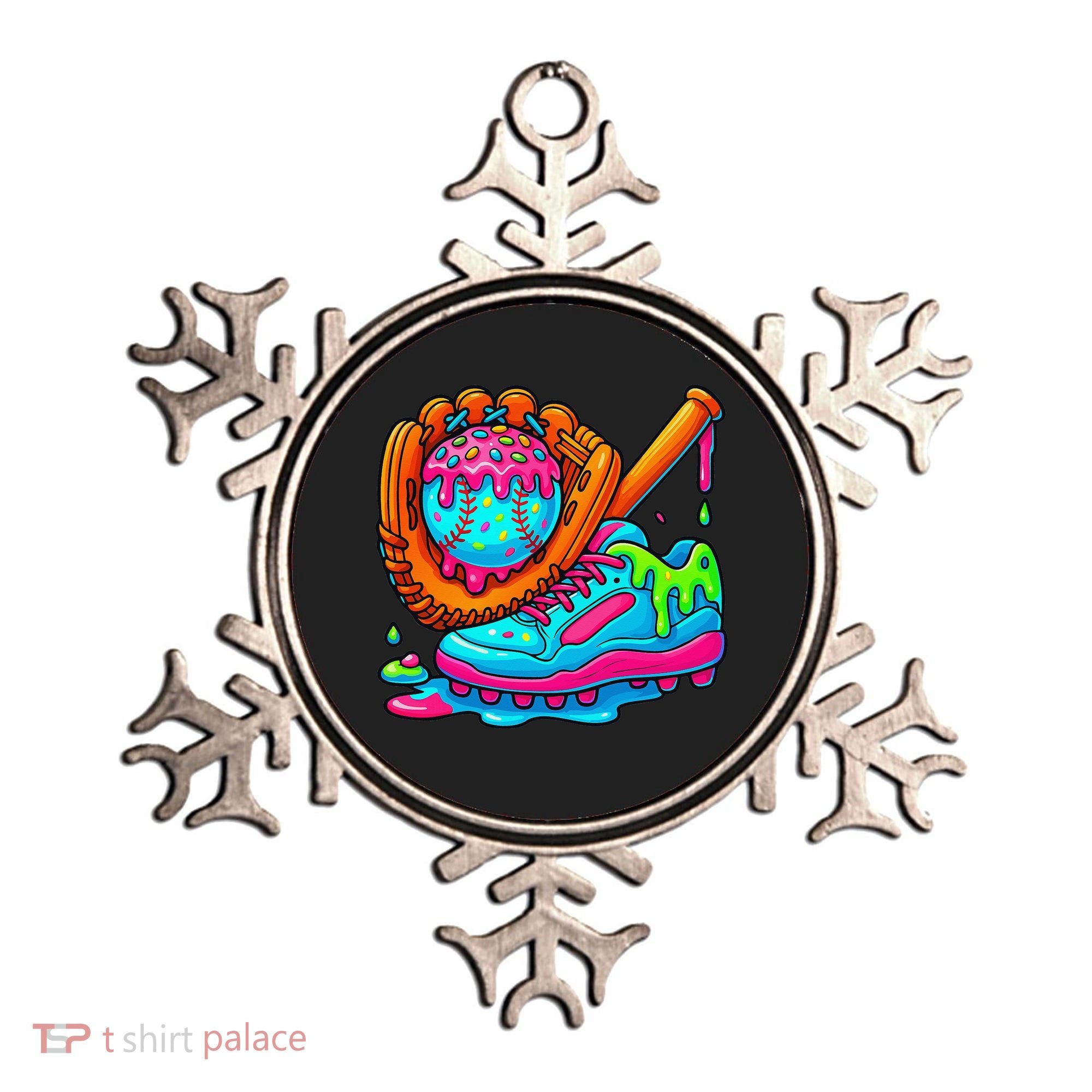 Ice Cream Drip Baseball Stuff Baseball Dripping For Ornament