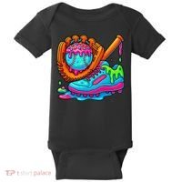 Ice Cream Drip Baseball Stuff Baseball Dripping For Baby Bodysuit thumb 0
