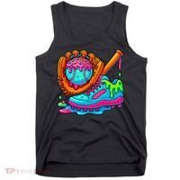 Ice Cream Drip Baseball Stuff Baseball Dripping For Tank Top thumb 0