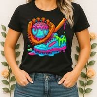 Ice Cream Drip Baseball Stuff Baseball Dripping For Women's T-Shirt thumb 2