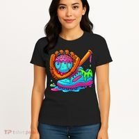 Ice Cream Drip Baseball Stuff Baseball Dripping For Women's T-Shirt thumb 4