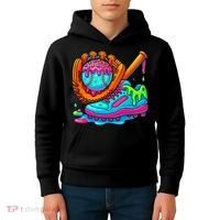 Ice Cream Drip Baseball Stuff Baseball Dripping For Kids Hoodie thumb 4