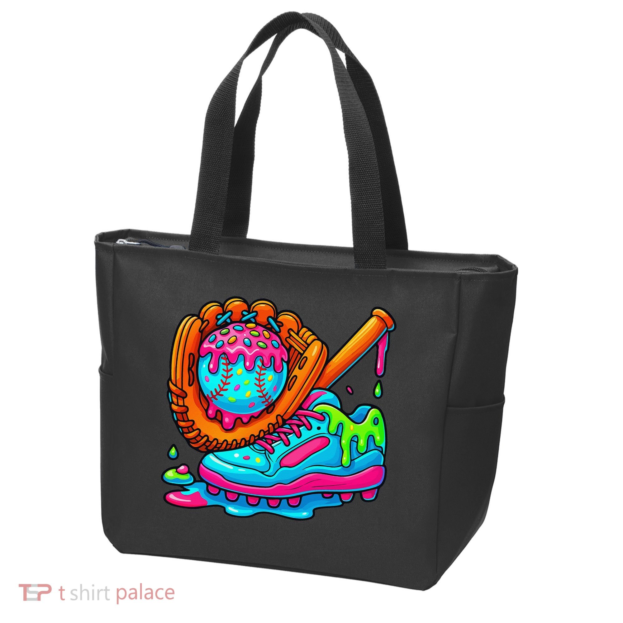 Ice Cream Drip Baseball Stuff Baseball Dripping For Tote Bag