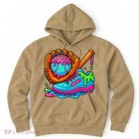 Ice Cream Drip Baseball Stuff Baseball Dripping For Hoodie thumb 0