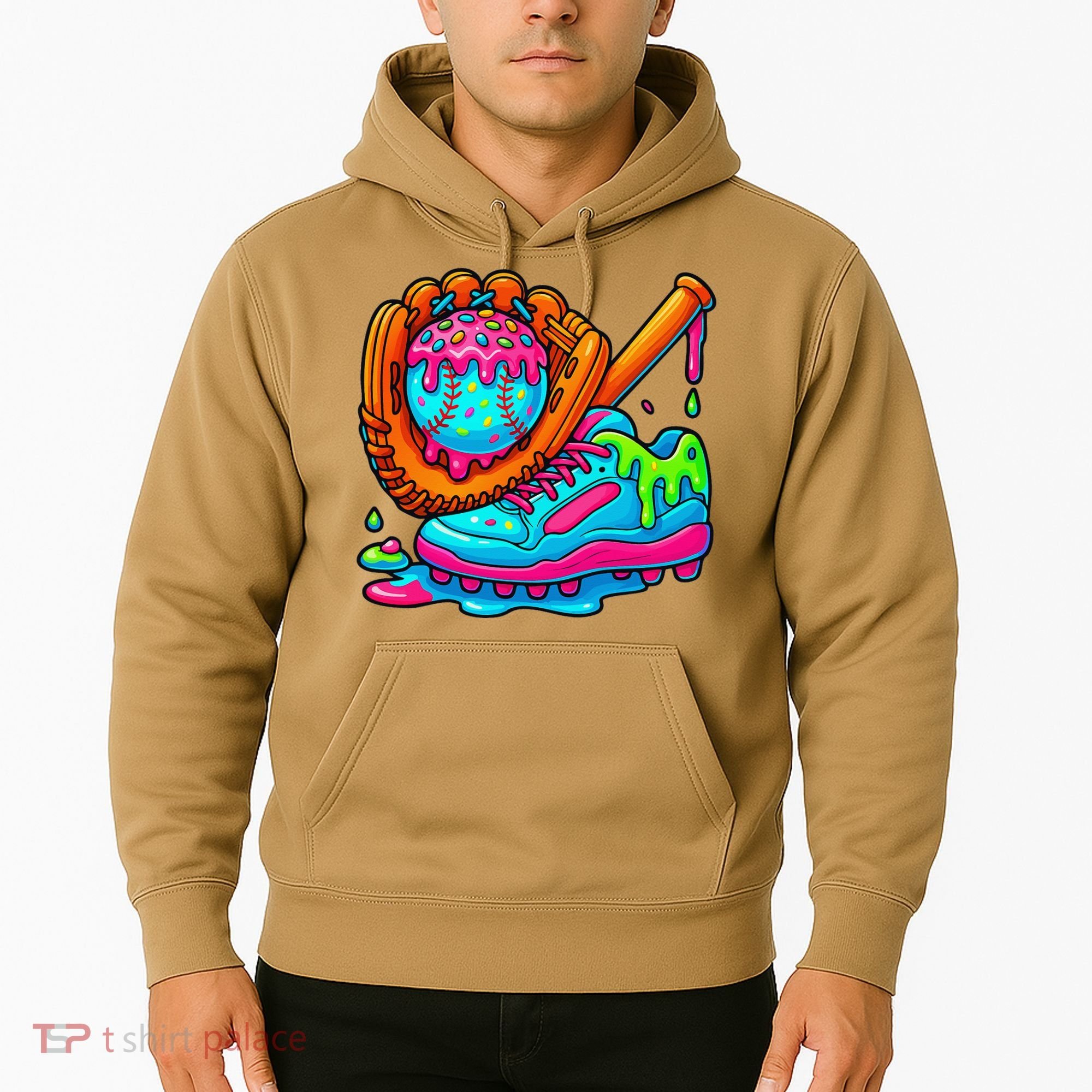 Ice Cream Drip Baseball Stuff Baseball Dripping For Hoodie