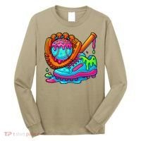Ice Cream Drip Baseball Stuff Baseball Dripping For Long Sleeve Shirt thumb 0