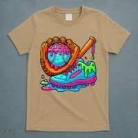 Ice Cream Drip Baseball Stuff Baseball Dripping For T-Shirt thumb 5