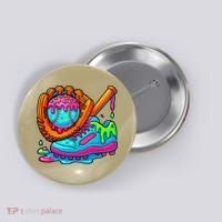 Ice Cream Drip Baseball Stuff Baseball Dripping For Button thumb 0