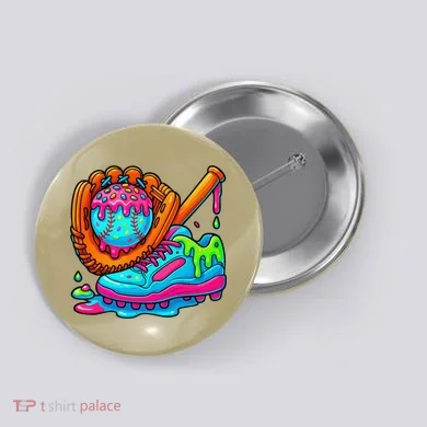 Ice Cream Drip Baseball Stuff Baseball Dripping For Button