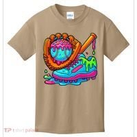 Ice Cream Drip Baseball Stuff Baseball Dripping For Kids T-Shirt thumb 0