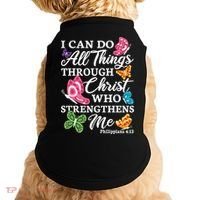 I Can Do All Things Through Christ Who Strengthens Me Bible Great Gift Doggie Tank thumb 0