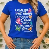 I Can Do All Things Through Christ Who Strengthens Me Bible Great Gift Women's T-Shirt thumb 2