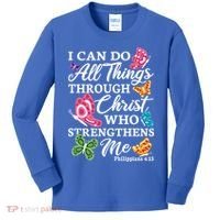 I Can Do All Things Through Christ Who Strengthens Me Bible Great Gift Kids Long Sleeve Shirt thumb 0