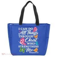 I Can Do All Things Through Christ Who Strengthens Me Bible Great Gift Tote Bag thumb 0