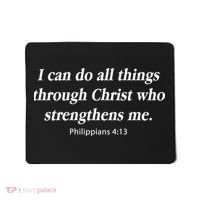 I Can Do All Things Through Christ Bible Quote Mousepad thumb 0