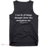 I Can Do All Things Through Christ Bible Quote Tank Top thumb 0