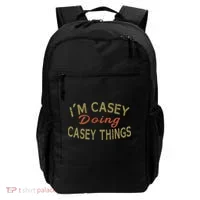 I'm Casey Doing Casey Things Funny Saying Gift Backpack thumb 0