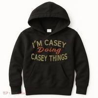 I'm Casey Doing Casey Things Funny Saying Gift Kids Hoodie thumb 0