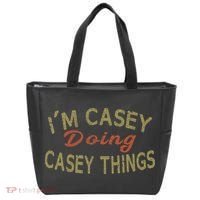 I'm Casey Doing Casey Things Funny Saying Gift Tote Bag thumb 0