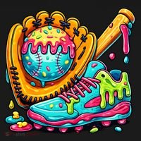 Ice Cream Drip Baseball Stuff Button thumb 1